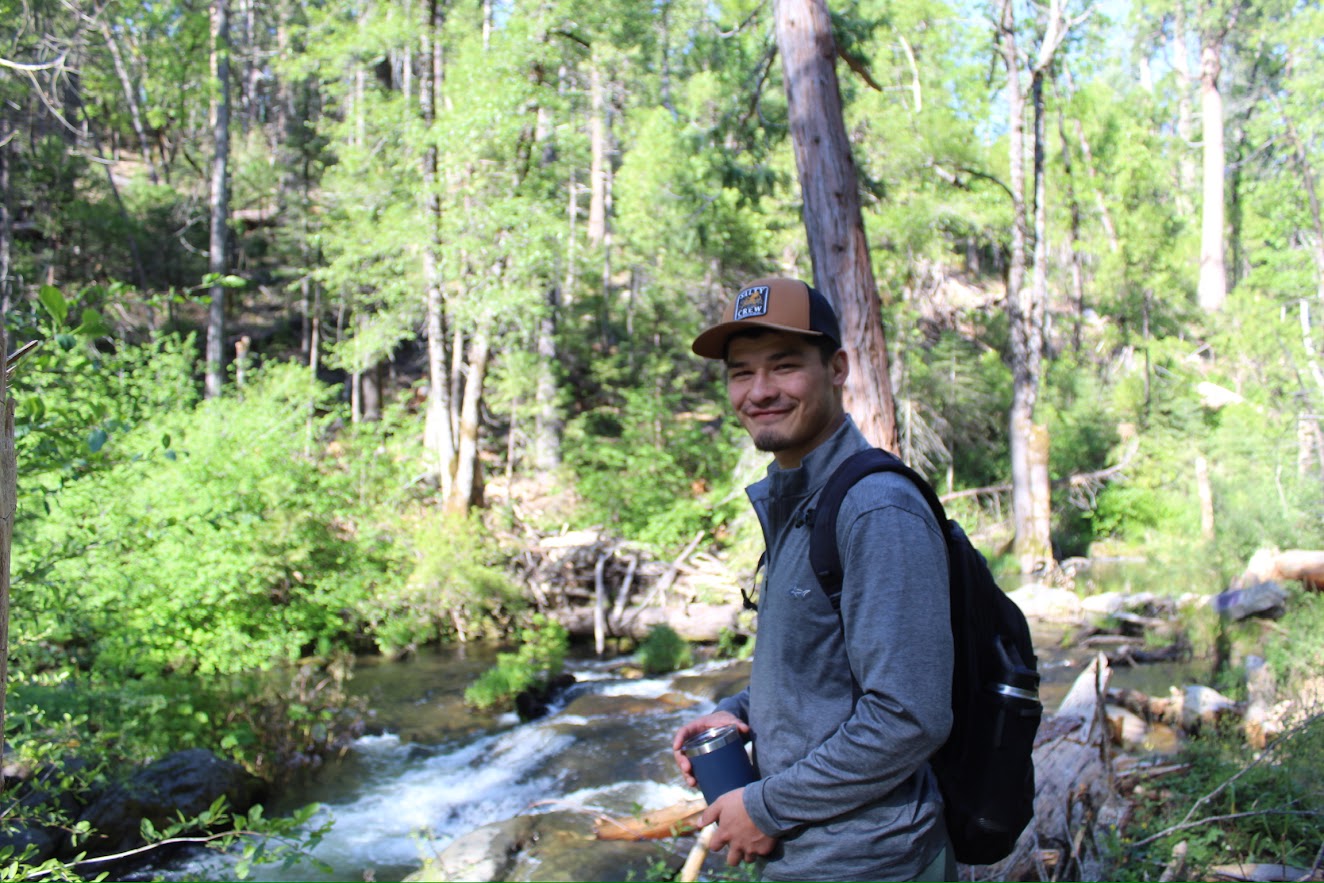 Apolonio hiking outdoors